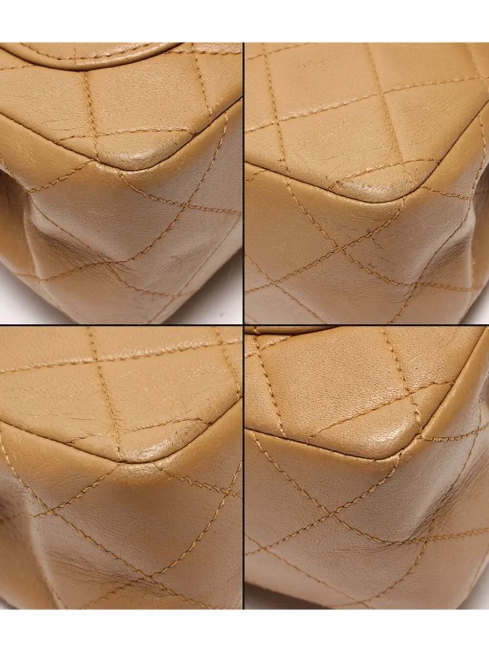 Chanel Chain Shoulder Bag Crossbody Gold Lambskin Quilted